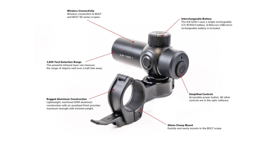 iRay USA Bolt IRAYAC80 ILR-1200-1 AC80 Module 1200 yds Detection Range, Black Aluminum