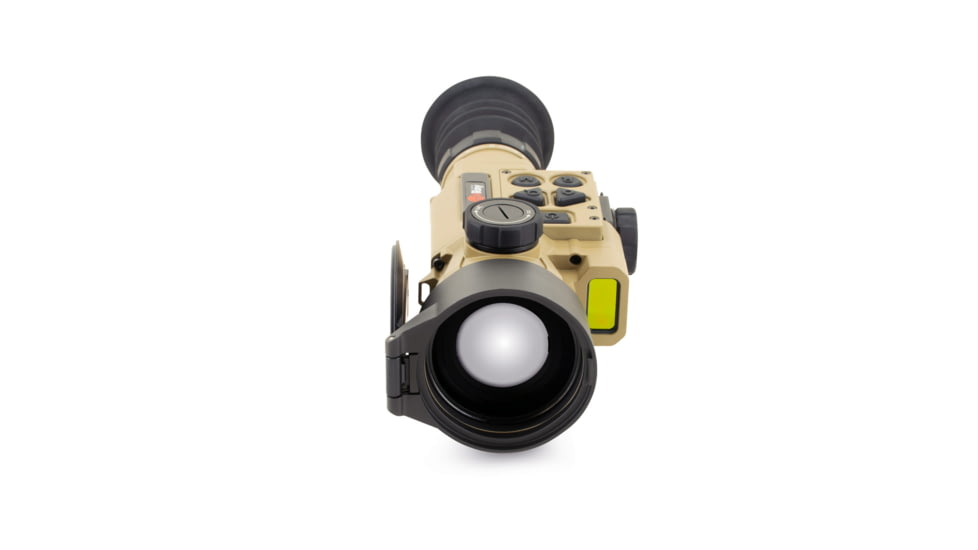 IRAYUSA Hybrid Compact, Thermal Sight, 3.5X Magnification, 50mm Objective, Multiple Reticles, 1440x1080 AMOLED Display, Cerakote Finish, Tan, IRAY-HCH50R