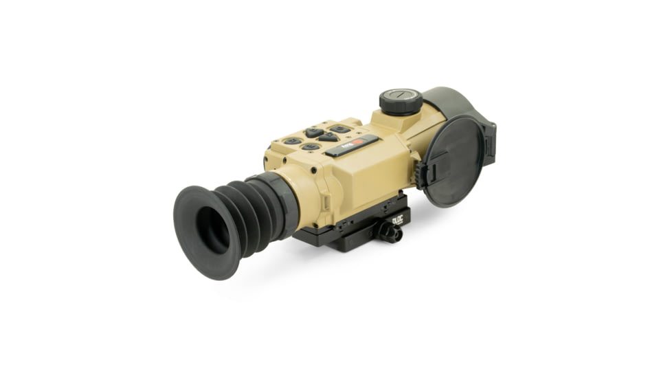 IRAYUSA Hybrid Compact, Thermal Sight, 3.5X Magnification, 50mm Objective, Multiple Reticles, 1440x1080 AMOLED Display, Cerakote Finish, Tan, IRAY-HCH50R
