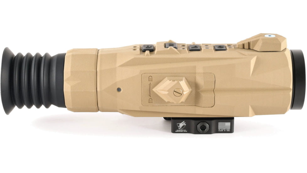 iRayUSA Rico Alpha 640 Thermal Weapon Sight, 3x50mm, 2 Dynamic/5 Static Types Reticle, Coyote Tan, IRAY-RA50