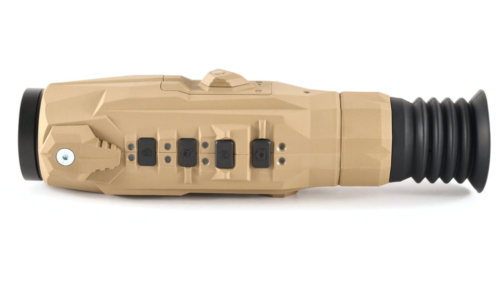 iRayUSA Rico Alpha 640 Thermal Weapon Sight, 3x50mm, 2 Dynamic/5 Static Types Reticle, Coyote Tan, IRAY-RA50