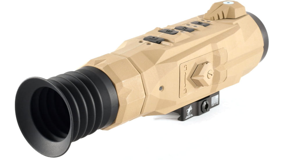 iRayUSA Rico Alpha 640 Thermal Weapon Sight, 3x50mm, 2 Dynamic/5 Static Types Reticle, Coyote Tan, IRAY-RA50