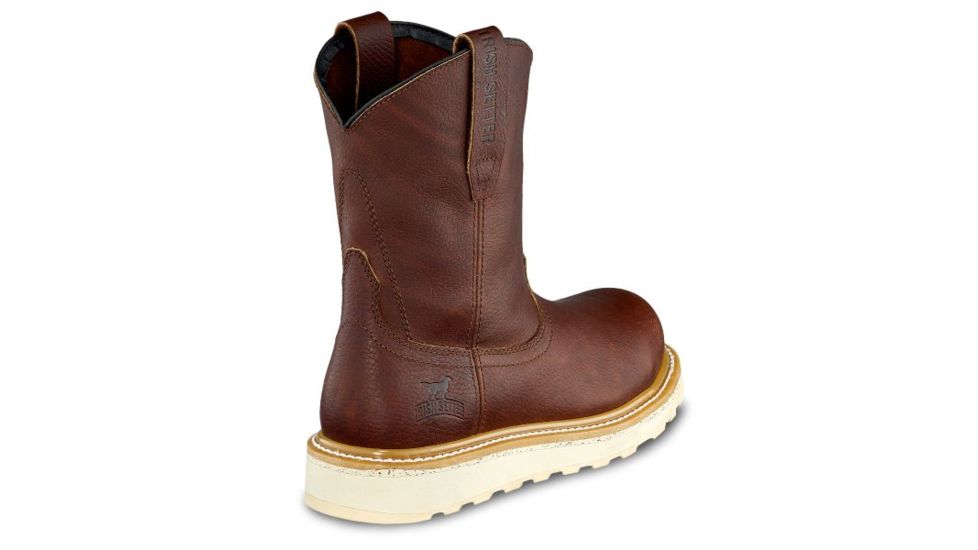 Irish Setter Ashby 83908 Mens Pull-On Boot w/ Safety Toe, 9 in Height, Briar Turbo Vegas Leather, EE Extra Wide Width, Brown, 7.5, 83908E2075