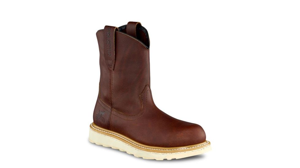 Irish Setter Ashby 83908 Mens Pull-On Boot w/ Safety Toe, 9 in Height, Briar Turbo Vegas Leather, EE Extra Wide Width, Brown, 7.5, 83908E2075