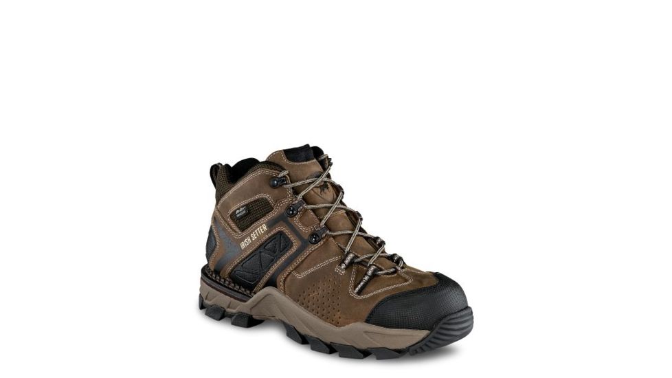 Irish Setter Crosby 83412 Mens Hiking Boot w/ Safety Toe, 5 in Height, Waterproof, Leather, D Medium Width, Brown, 10.5, 83412D 105