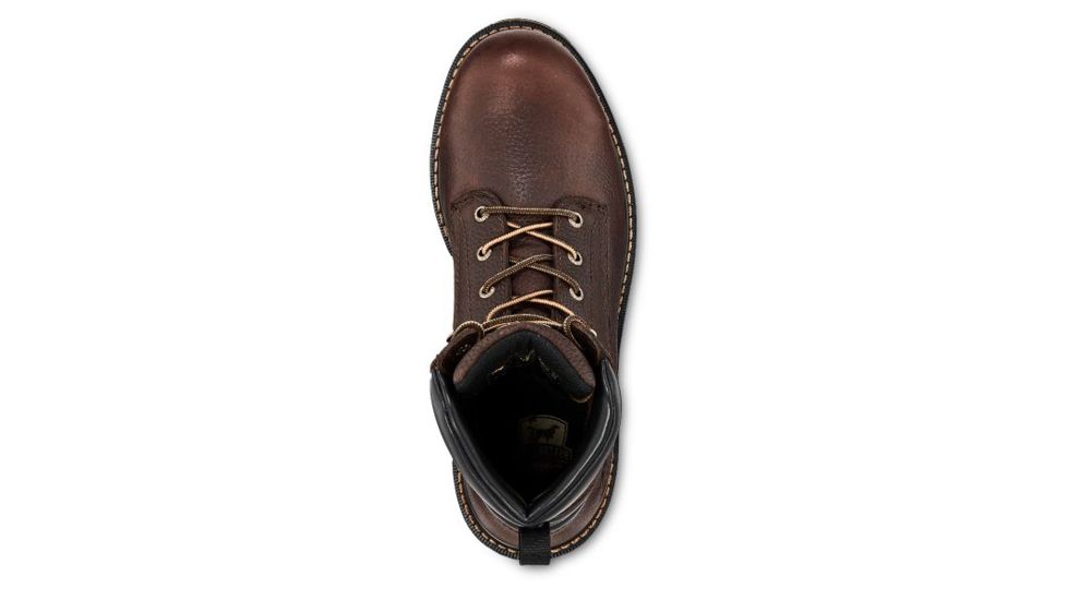 Irish Setter Farmington 83803 Mens Boot w/ Soft Toe, 8 in Height, Dark Brown Worn Saddle Leather, D Medium Width, Brown, 12, 83803D 120