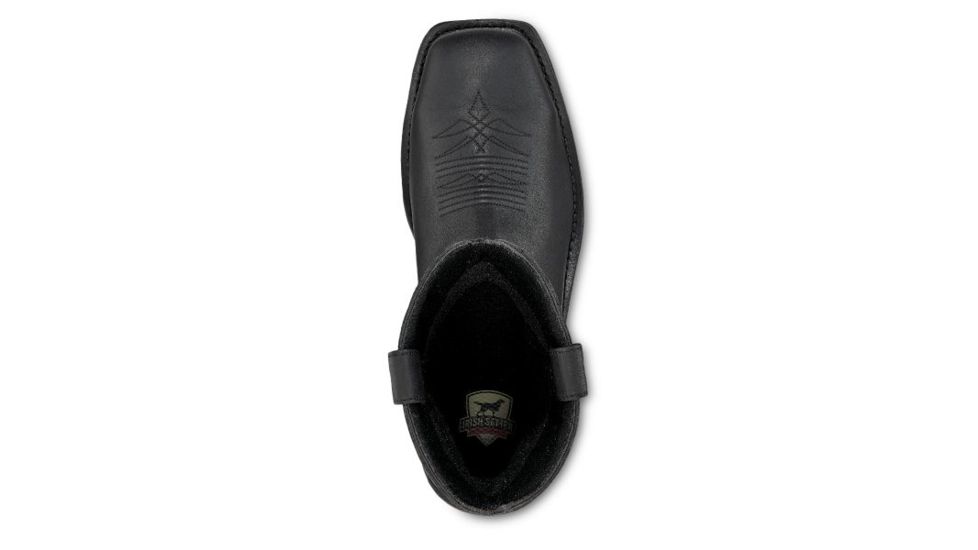 Irish Setter Marshall 83956 Mens Pull-On Boot w/ Safety Toe, 11 in Height, Waterproof, Leather, EE Extra Wide Width, Black, 12, 83956E2120