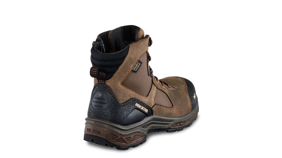 Irish Setter Mens Kasota Side-Zip Waterproof Work Boots w/Non-Metallic Toe, Brown, 14D, 83636D 140