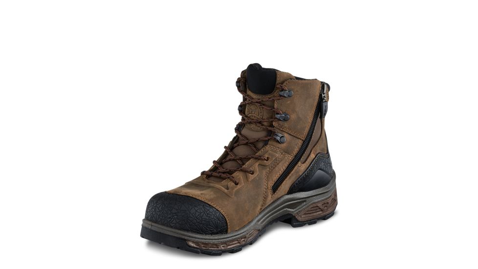 Irish Setter Mens Kasota Side-Zip Waterproof Work Boots w/Non-Metallic Toe, Brown, 14D, 83636D 140