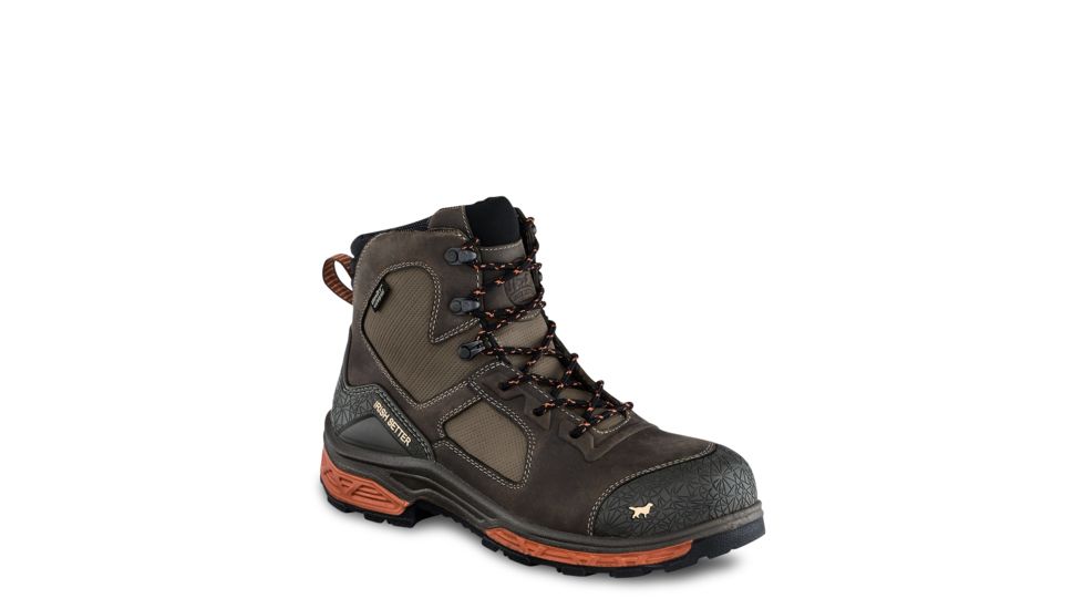 Irish Setter Mens Kasota Waterproof Work Boots w/Non-Metallic Toe, Brown/Orange, 8D, 83640D 080