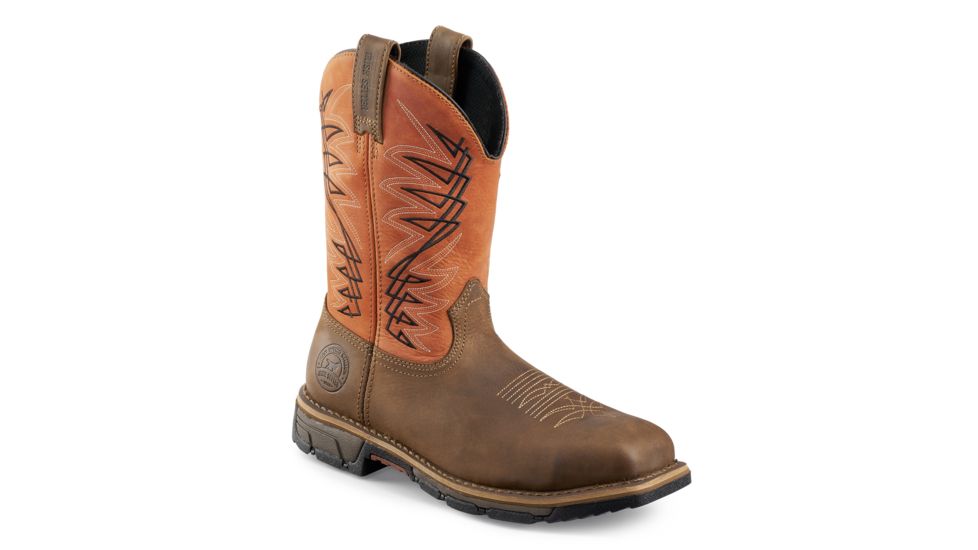 Irish Setter Mens Marshall 11in Leather Waterproof Steel Toe Work Boots, Brown/Rust, 9D, 83910D 090