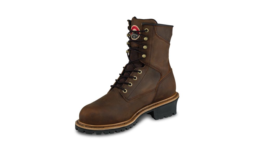 Irish Setter Mens Mesabi Logger 8in 600g Insulated Waterproof Leather Steel Toe Work Boots, Brown, 10.5 E2, 83838E2105