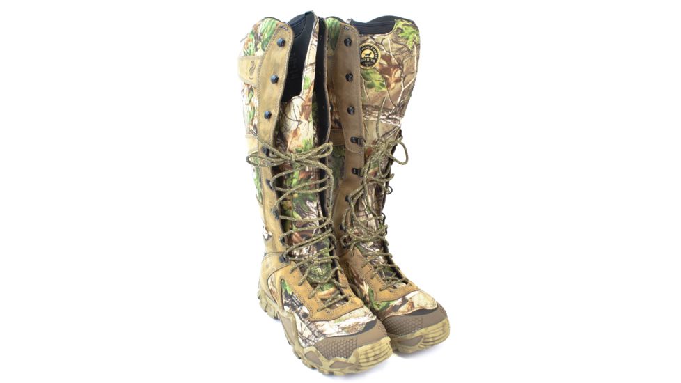 Irish Setter VaprTrek 2875 Snake Boot, 17 Inch, Waterproof, Snake Guard, Brown / Realtree Xtra Green CAMO, 10 Medium 02875D 100