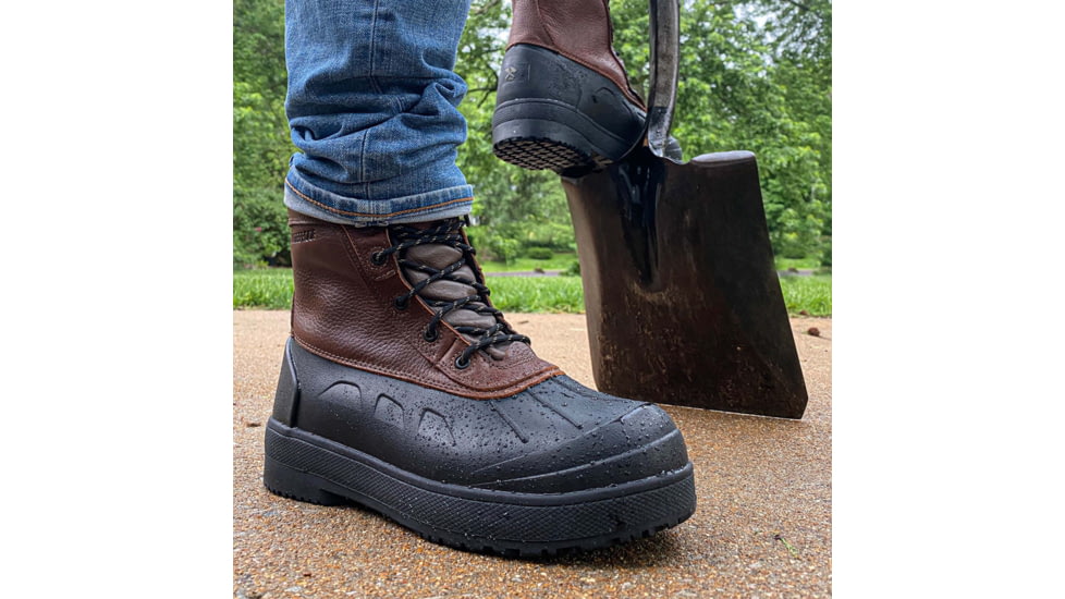 Iron Age Compound Duck Boot, Waterproof, Brown/Black, 9.5, EW IA9650-BRN/BLK-9.5-M-EW