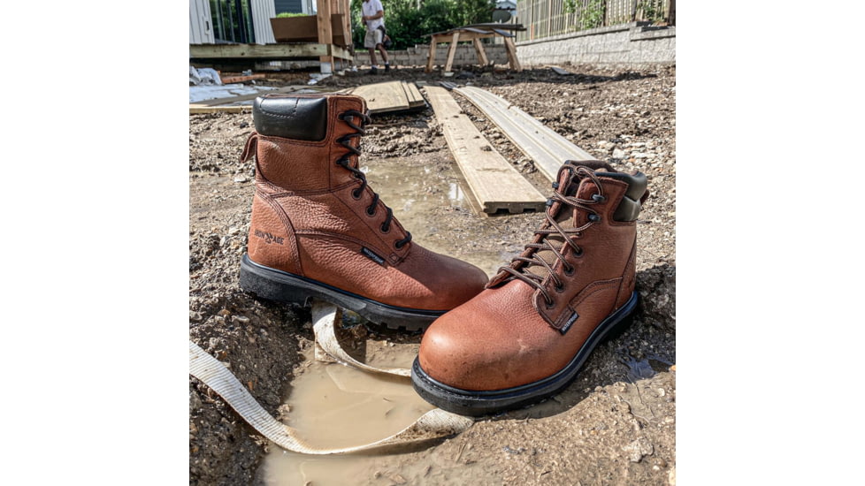 Iron Age Hauler 6in. Brown Wp Boot, 14 IA0160-BRN-14-MEN-M
