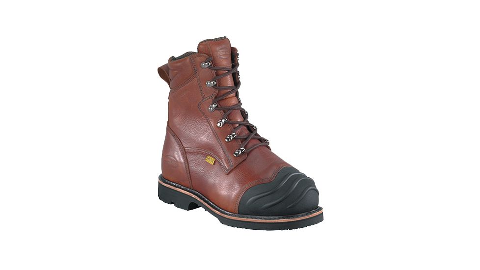 IRON AGE Thermo Shield 8 Inch Boot w/Met Guard, Leather, Brown, 14, W IA0120-BRN-14-M-W