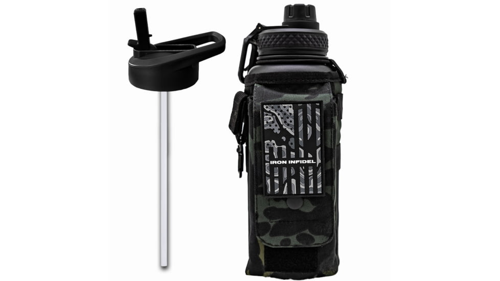 Iron Infidel 32oz Compact Battle Bottles, BB32-BJJ-GRY
