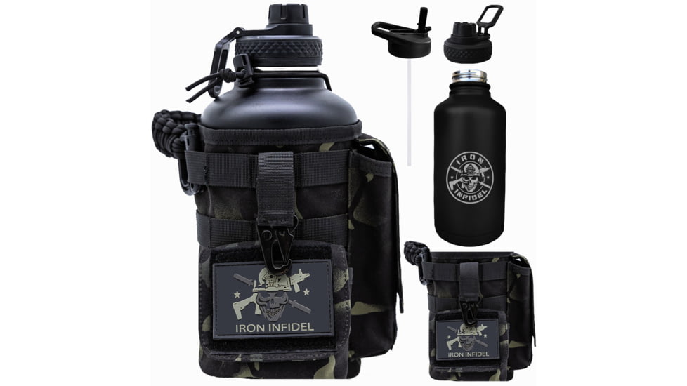 Iron Infidel 64oz Battle Bottle Water Bottles, BBS-2L-BLKPNK