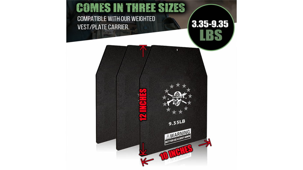 Iron Infidel Flat Weight Plates for Vests and Plate Carriers, UUF52GJ