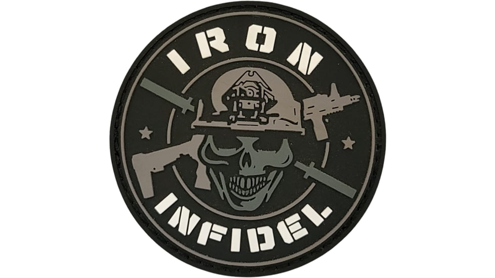 Iron Infidel Round Morale Patches, MPDC-LOGO-BLK