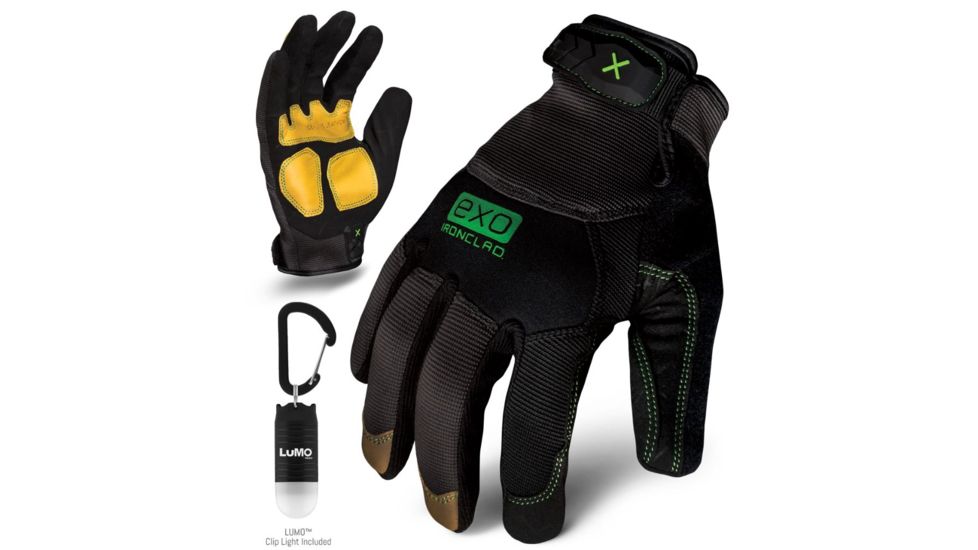 Ironclad Mens EXO Modern Leather Reinforced Glove, Gray w/Tan Palm Accents, M EXO-MLR-03-M