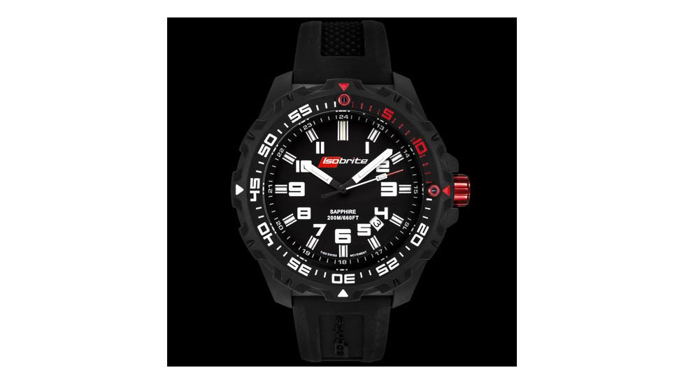 ISOBrite Long Life Super Bright 200m Dive Watch, Black, Small ISOBRITE