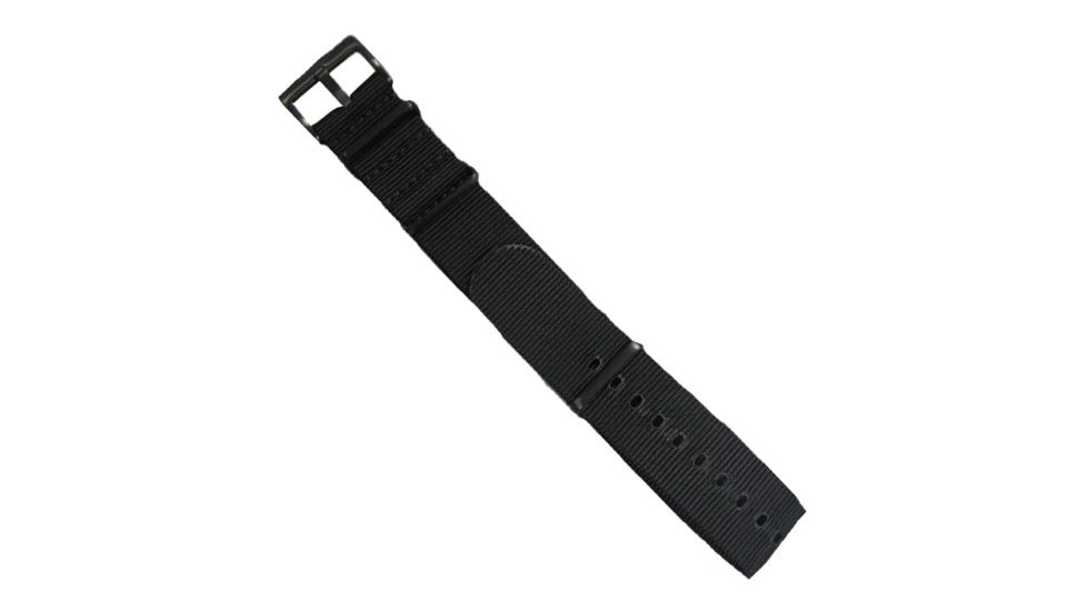 ISOBrite Nylon Watch Band, Black, Black Buckle, Small INB100-BLK