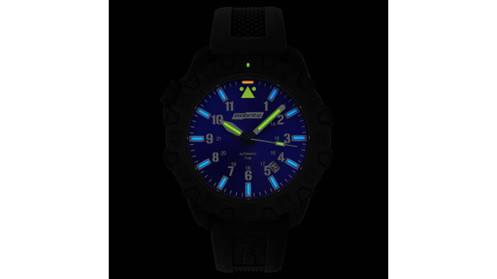 Isobrite Squadron T100 Tritium Illuminated Automatic Watch, Blue, ISO1102-PU