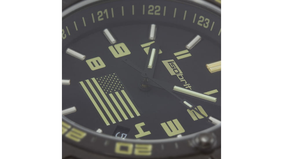 Isobrite T100 Tritium Watch Kit Benefiting The Navy SEAL Foundation, Black/Tan, 47mm, ISO3001-NSF