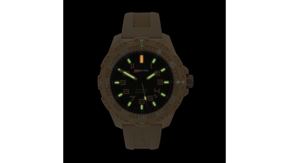 ISOBrite T100 Valor Series Watch, Tan, Black, Small ISO304