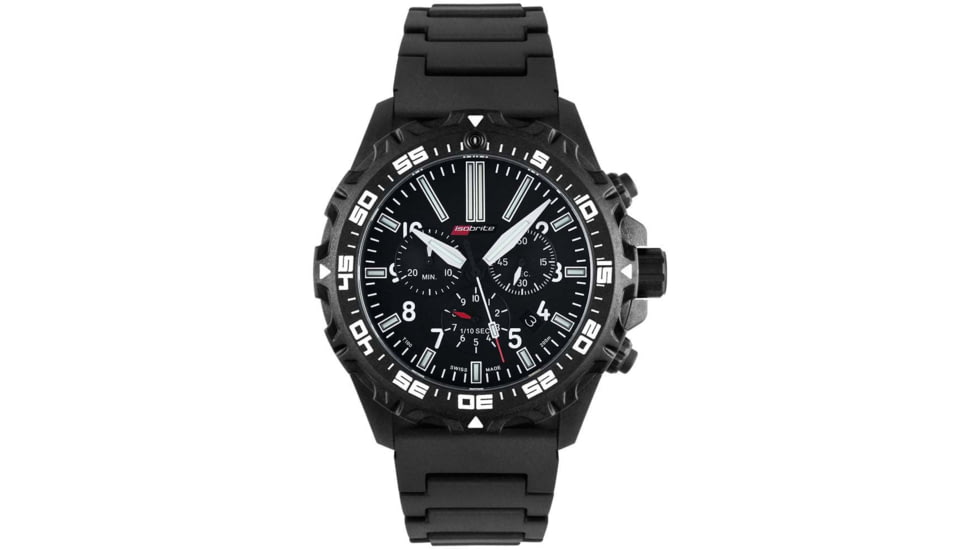 Isobrite Valor Swiss T100 Tritium Illuminated Chronograph, Polyurethane, ISO413