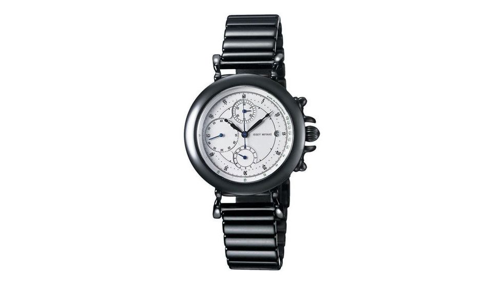 Issey Miyake SILAc009 Insetto Mens Watch - Black Metal Band, Silver Case
