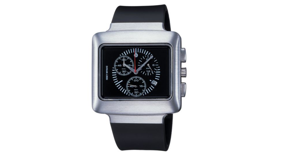 Issey Miyake SILAj020 Vakio Mens Watch - Black Band, Silver/Black Case