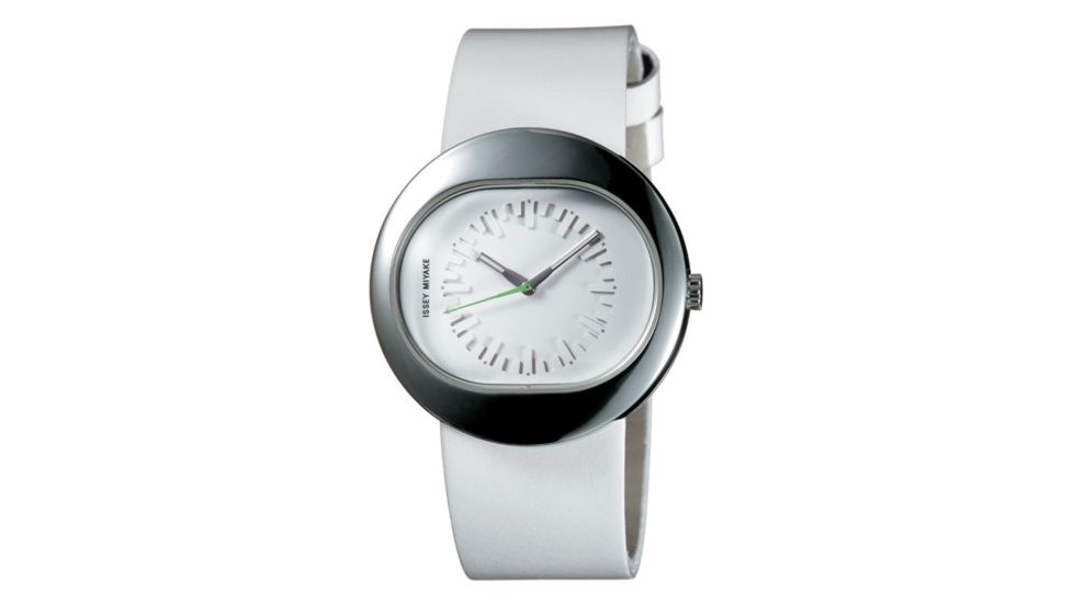 Issey Miyake SILAm001 Vakio Suomi Watch - White Band, Silver Case