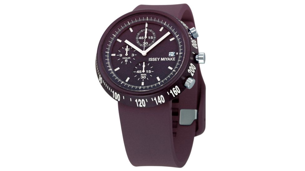 Issey Miyake SILAt006 Trapezoid Al Watch - Muave Band, Muave Case