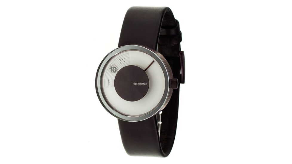 Issey Miyake SILAv005 Vue Yves Behar Watch - Brown Leather Band, Silver Case