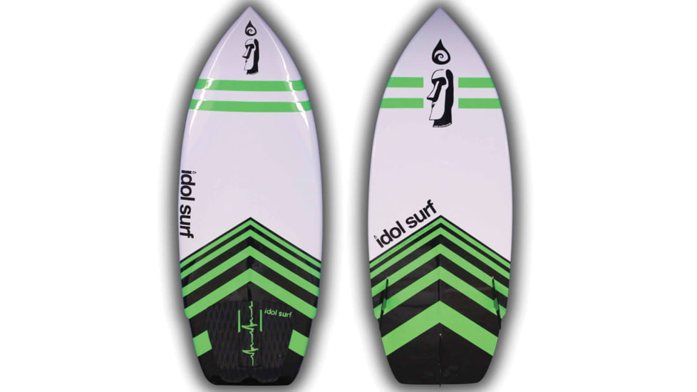 iSurf Twist Wakesurf Board - 4 6, Green/White, 4ft 6in, 20-25-46