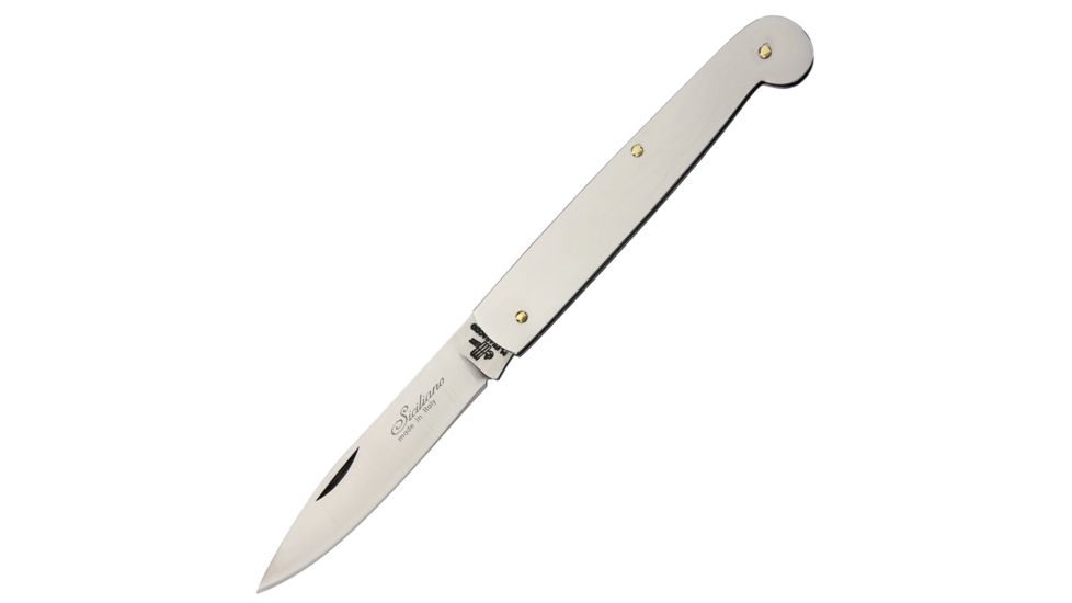 Italian Custom Knives Caccamo Tutto Folding Knife,3in,Stainless Handle CMF07