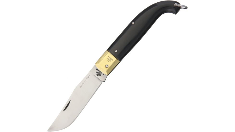 Italian Custom Knives Scarperia Folding Knife,3.5in,Black ABS Handle CMF04