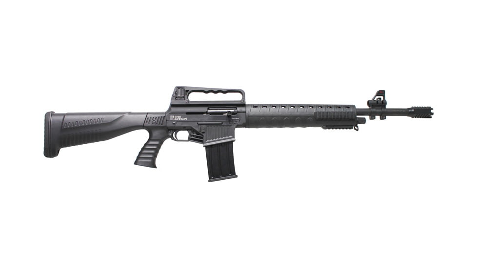 Iver Johnson Arms Stryker 3in Tactical Semi-Auto Shotgun, 12 Gauge, 20in BBL, Synthetic Black Stock, Fiber Optic Front Sight, 2 Mag Included, 5RD Capacity, Black, GIJAR1512