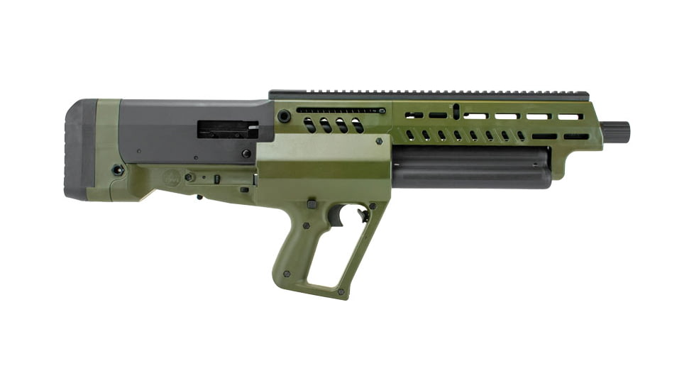 IWI US Tavor TS12 Bullpup 3in Tactical Semi-Auto Shotgun, 12 Gauge, 18.5in BBL, Synthetic Green Stock, 15RD Capacity, Parkerized Black, TS12G