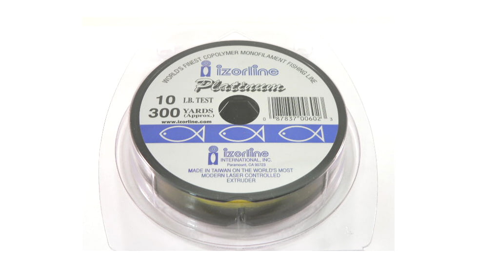 Izorline Platinum Co-Polymer Mono Line 10lb 300yd Hi-Vis Yellow, 6023