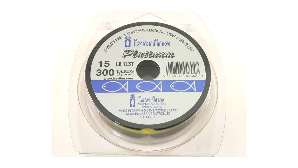Izorline Platinum Co-Polymer Mono Line 15lb 300yd Hi-Vis Yellow, 6047