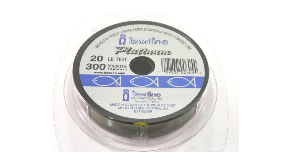 Izorline Platinum Co-Polymer Mono Line 20lb 300yd Hi-Vis Yellow, 6054