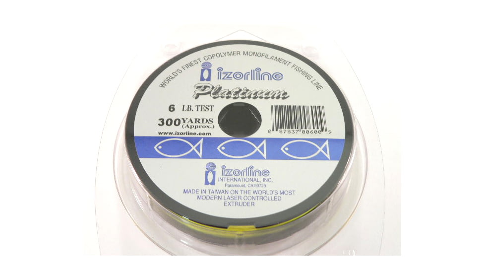 Izorline Platinum Co-Polymer Mono Line 6lb 300yd Hi-Vis Yellow, 6009