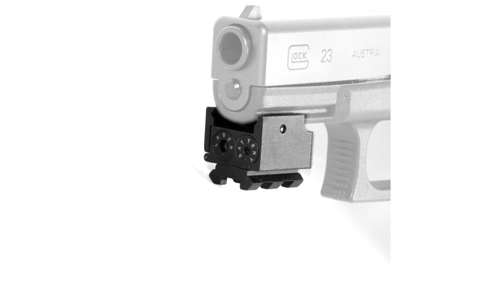 JE Machine Tech 5mW Pistol Square Compact Red Laser Sight, Black TS-LS7B