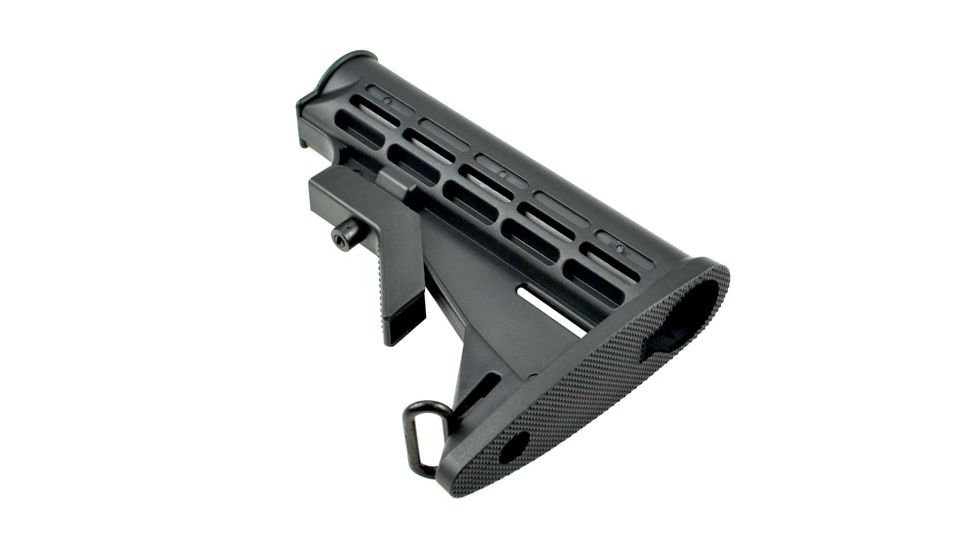 JE Machine Tech AR-15 Mil-Spec 6-Position Standard Carbine Buttstock, Black PS-ST2B
