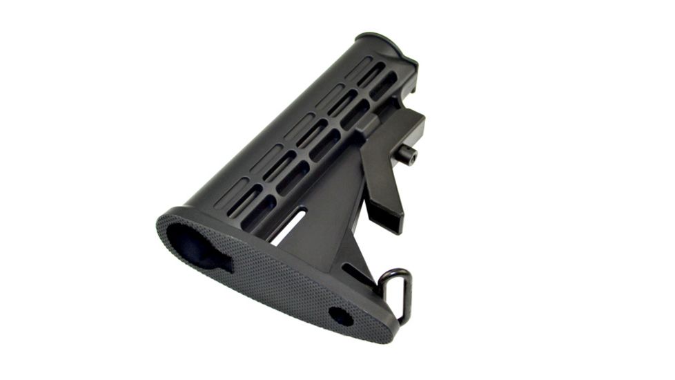 JE Machine Tech AR-15 Mil-Spec 6-Position Standard Carbine Buttstock, Black PS-ST2B