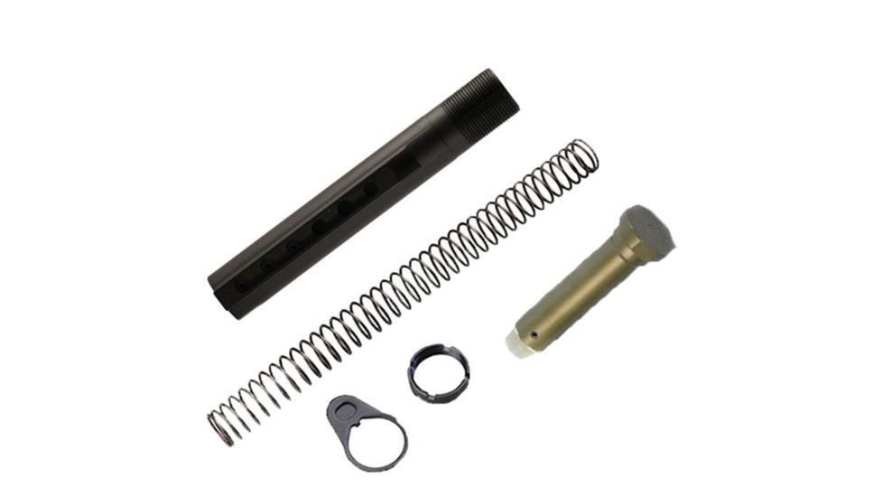 USED JE Machine Tech DPMS Platform Buffer Tube Combo Kit, Buffer Tube/Spring/Black Buffer/Castle Nut/End Plate, Mil-Spec, Black, PS-BTM COMBO, EDEMO1
