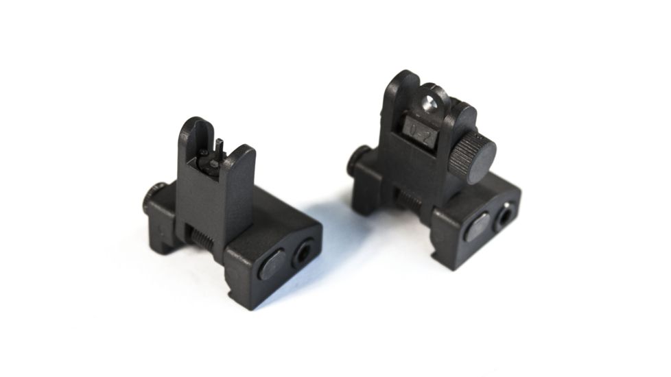 JE Machine Tech Je Flip-up Front And Rear Polymer Sight Set Black